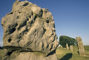 Wiltshire Prints: United Kingdom, England, Wiltshire, Avebury Stone Circle, neolithic standing stones