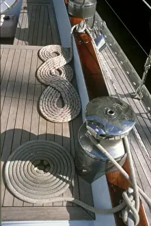 Coiled Prints: United Kingdom, London. Coiled lines of the Cloud Nine sailboat