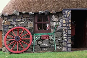 Stone House Prints: United Kingdom, Scotland, Isle of Skye, stone house