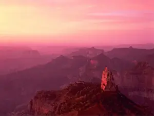 Images Dated 12th October 2007: United States, Arizona, Grand Canyon National Park. Predawn on Mount Hayden