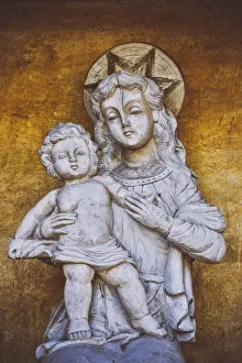 Virgin Mary Prints: United States, California, Carmel, Basilica of San Carlos Borromeo del Rio Carmelo