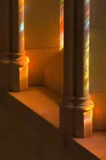 Images Dated 3rd December 2005: United States, DC, Washington, Washington National Cathedral, colorful stone columns