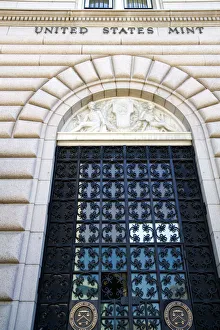 Dollar Prints: The United States Mint building in Denver, Colorado, USA