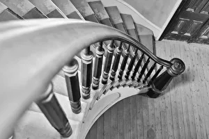 Images Dated 6th June 2017: United States, Montana, Bannack, Bannack State Park, Staircase in the Hotel Meade