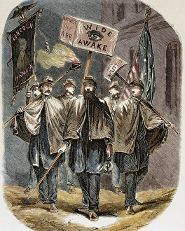 Holding Prints: United States. Supporters of Abraham Lincoln, candidate of the Republican Party