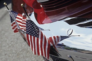 United States, Washington, Kirkland, car detail at classic car show