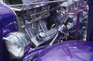 Images Dated 25th November 2012: United States, Washington, Kirkland, car detail at classic car show