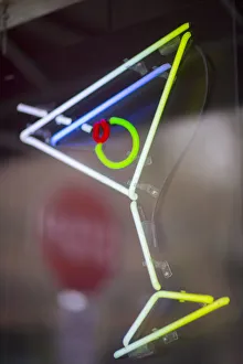 Images Dated 18th March 2014: United States, Washington, Seattle. A neon sign at a bar in the shape of a martini