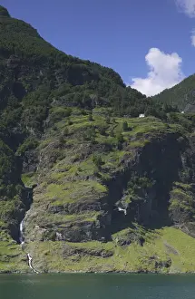 Images Dated 8th June 2004: unknown tourist Aurland fjord / Naeroy Fjord between Flam and Gudvagan is situated