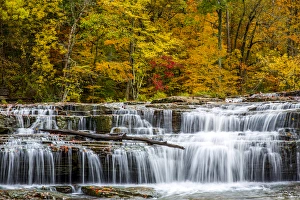 Images Dated 13th October 2014: Upper Cataract Falls on Mill Creek in autumn at Lieber State Recreation Area near Cloverdale