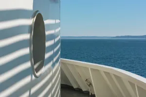 Ship Prints: Upper deck of a Puget Sound ferry boat, Seattle, Washington State, USA