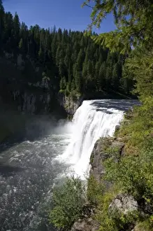 Water Fall Prints: Upper Mesa Falls on the Henrys Fork of the Snake River in Fremont County, Idaho, USA