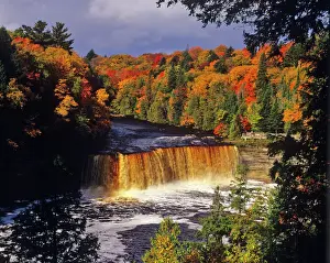State Park Prints: Upper Tahquamenon Falls in autumn at Tahquamenon Falls State Park, Michigan, USA