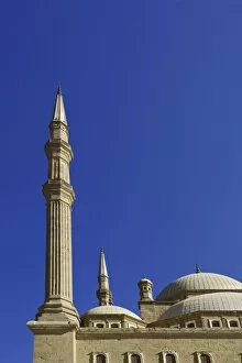 Upward view of spires, the Mosque of Muhammad Ali at the Citadel, also known as the