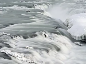 Arnessysla Prints: Urridafoss during winter, river Thorsa, Selfoss, Iceland
