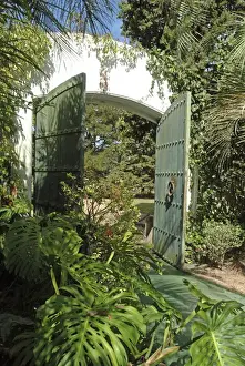 Santa Rosa Prints: Uruguay, Atlantida, posada Santa Rosa, The gate and the garden