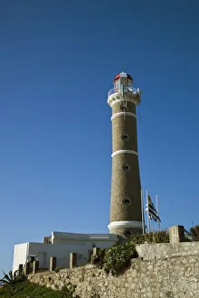 Safety Prints: Uruguay, Maldonado Department, Jose Ignacio. Village lighthouse