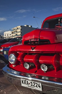 Images Dated 26th February 2009: Uruguay, Maldonado Department, Piriapolis. 1950s Ford pickup truck by Playa Piriapolis