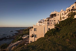 Modern Prints: Uruguay, Maldonado Department, Punta Ballena. Casapueblo, hotel and art gallery of