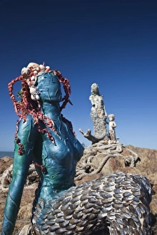 Images Dated 24th February 2009: Uruguay, Maldonado Department, Punta del Este. Seashell mermaids, Plaza de los Ingleses