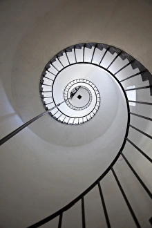 Images Dated 25th February 2009: URUGUAY, Rocha Department, La Paloma. Cabo Santa Maria Lighthouse, interior stairs