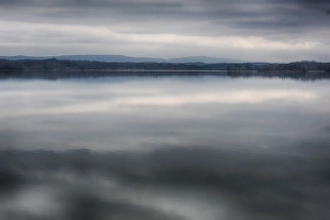 Tennessee Prints: US, TN, Watts Bar Lake. Glass calm reflects cloud patterns