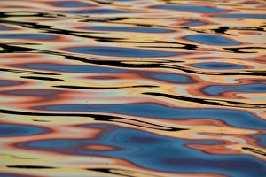 Psychedelic Prints: US, WA. Brilliant sunset reflected in Puget Sound
