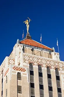 Birmingham Prints: USA, Alabama, Birmingham. Alabama Power Company Building, Miss Electra Statue