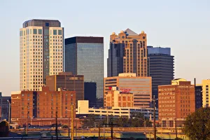 Office Block Prints: USA, Alabama, Birmingham. City view from the east, sunrise