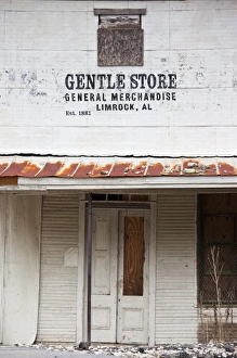 Vacant Prints: USA, Alabama, Limrock. Gentle Store, exterior