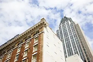 Alabama Prints: USA, Alabama, Mobile. The Battle House Hotel and the RSA Tower