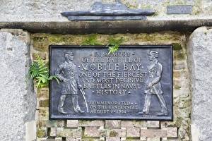 Plaque Prints: USA, Alabama, Mobile. Bienville Square, commemoration plaque for the Battle of Mobile Bay