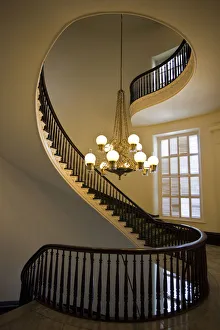 Spiral Prints: USA, Alabama, Montgomery. Alabama State Capitol, b. 1851, interior staircase