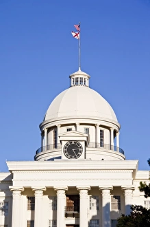 USA, Alabama, Montgomery. Alabama State Capitol, b. 1851. late afternoon