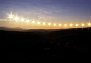 Exposure Prints: USA, Alaska, Brooks Range. Multiple exposure image of midnight sun