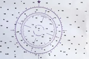 Symbol Prints: USA, Alaska, Craig. Compass symbol on chart
