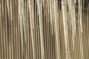 Fairbanks Prints: USA, Alaska, Fairbanks. Sun reflects on icicles