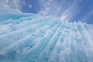 Images Dated 18th July 2012: USA, Alaska, Glacier Bay National Park. Grooved ice formation on McBride Glacier