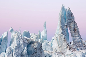 Images Dated 20th July 2012: USA, Alaska, Glacier Bay National Park. Margerie Glacier ice formations. Credit as