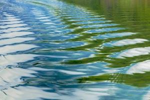USA, Alaska, Glacier Bay National Park. Abstract of boat wake in Dundas Bay. Credit as