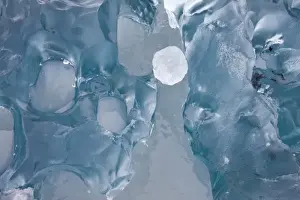 College Fjord Prints: USA, Alaska, Detail of iceberg floating near Surprise Glacier in Harriman Fiord in