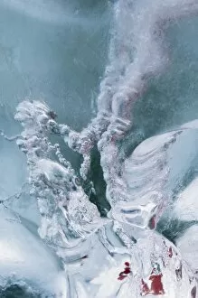 USA, Alaska, Inside Passage. Close-up of pattern in ice