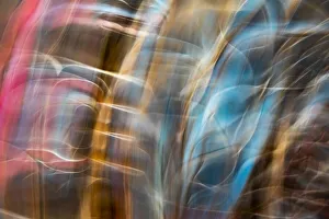 Clothing Prints: USA, Alaska, Juneau. Blur of clothing worn by native Americas