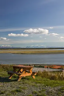Kenai Prints: USA-ALASKA-KENAI PENINSULA-KENAI: The Bluff Overlooking the Mouth of the Kenai