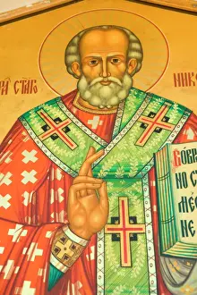Beard Prints: USA-ALASKA-KENAI PENINSULA-NIKOLAEVSK: Russian Orthodox Church Icon in Old Believer