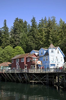 USA, Alaska, Ketchikan, downtown Creek Street