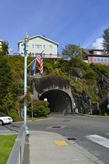 Ketchikan Prints: USA, Alaska, Ketchikan, downtown tunnel