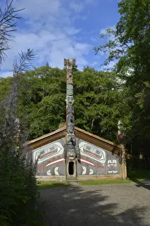 USA, Alaska, Ketchikan, Totem Bight State Historical Park