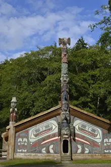 Images Dated 19th August 2015: USA, Alaska, Ketchikan, Totem Bight State Historical Park