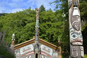 Images Dated 19th August 2015: USA, Alaska, Ketchikan, Totem Bight State Historical Park